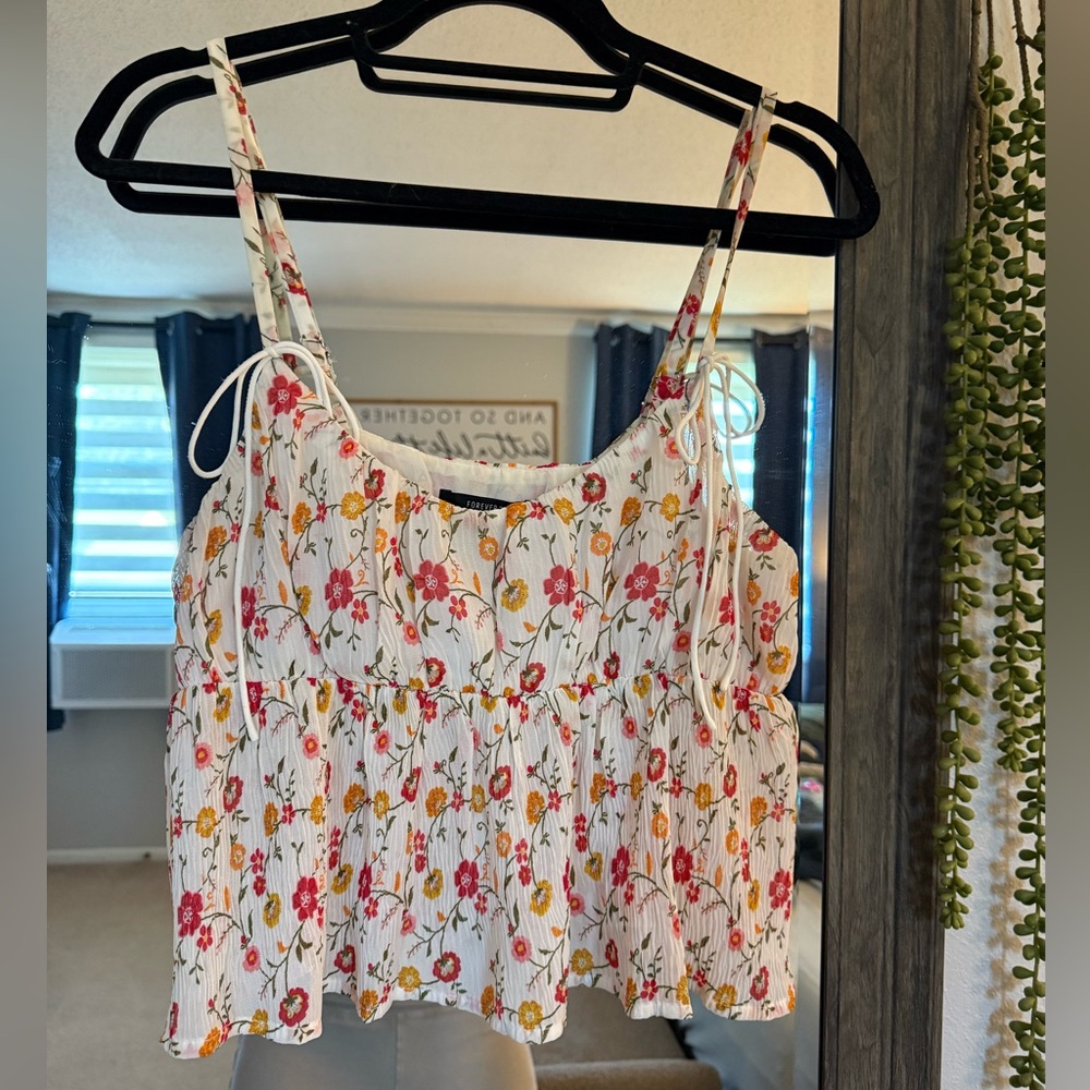floral tank - size M